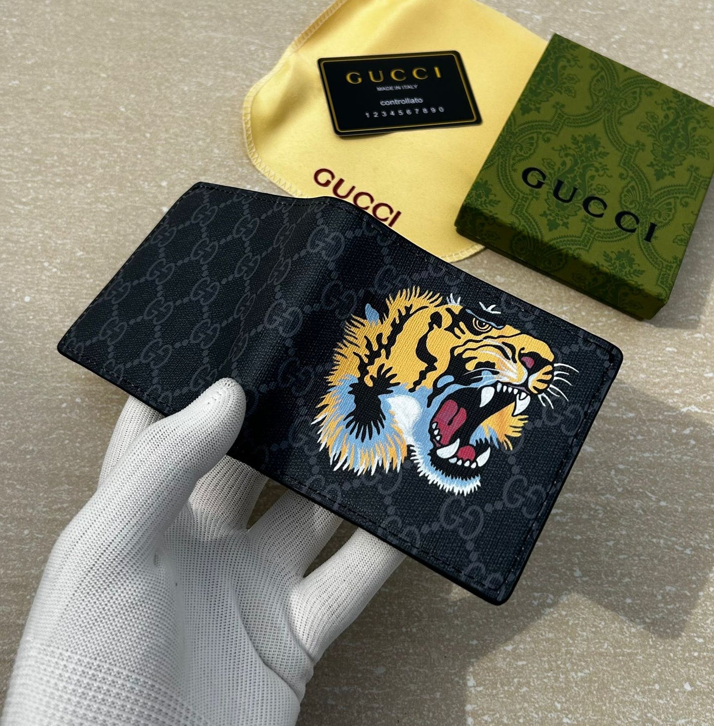 TIGER PRINT GG WALLET