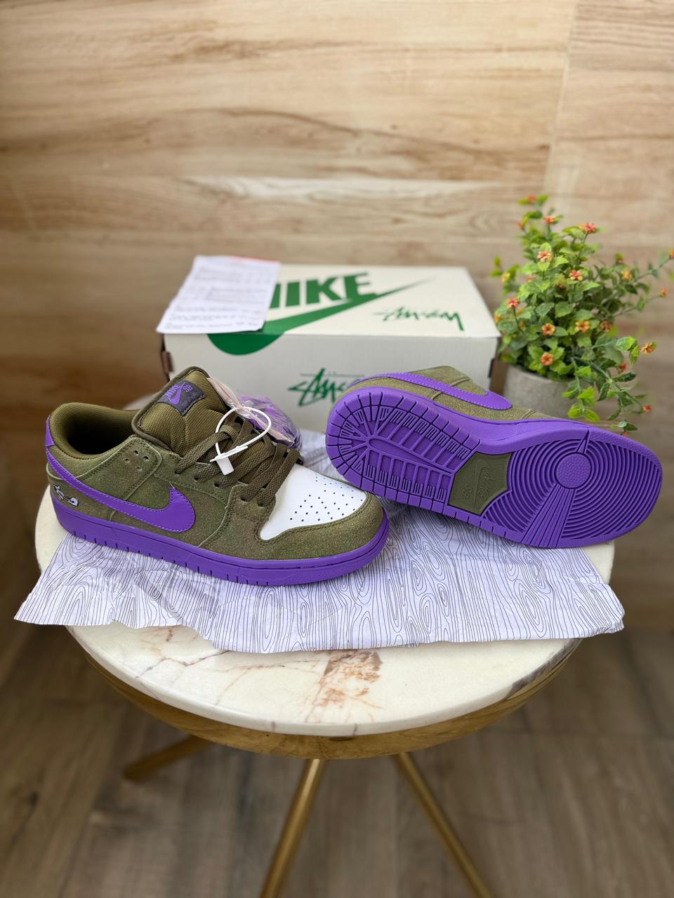 SB DUNK LOW "STUSSY OLIVE GRAPE "CUSTOM EDITION